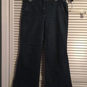 Dark wash flare leg dress jeans